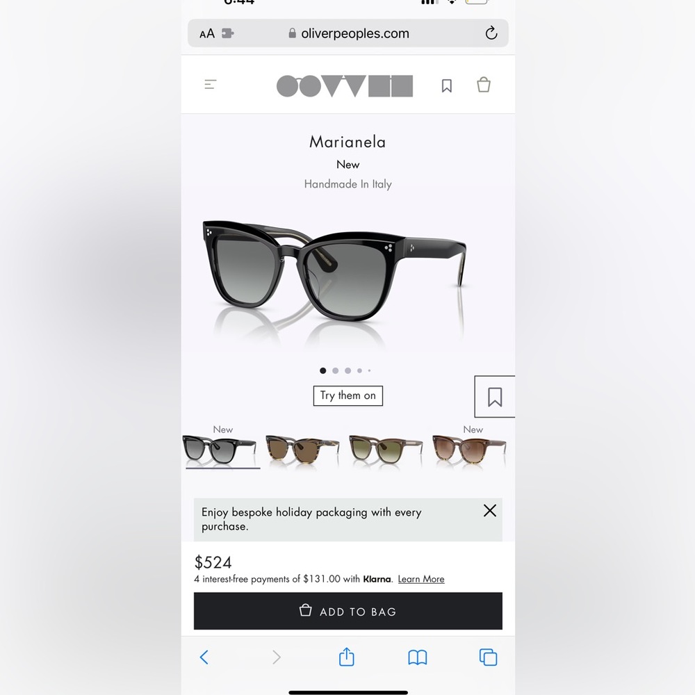 Oliver People’s Marianela rose gold sunglasses